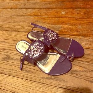 Studded jelly- popped sandals
